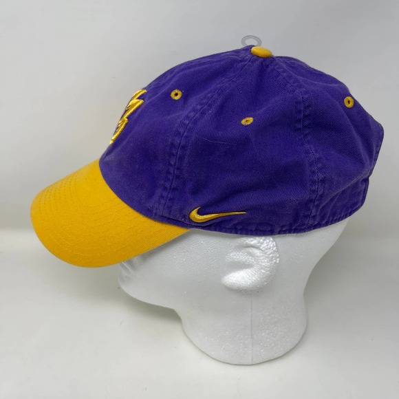 Nike LSU Tigers Heritage86 Adjustable‎ Hat Adult Unisex One Size Purple Yellow - Picture 3 of 7
